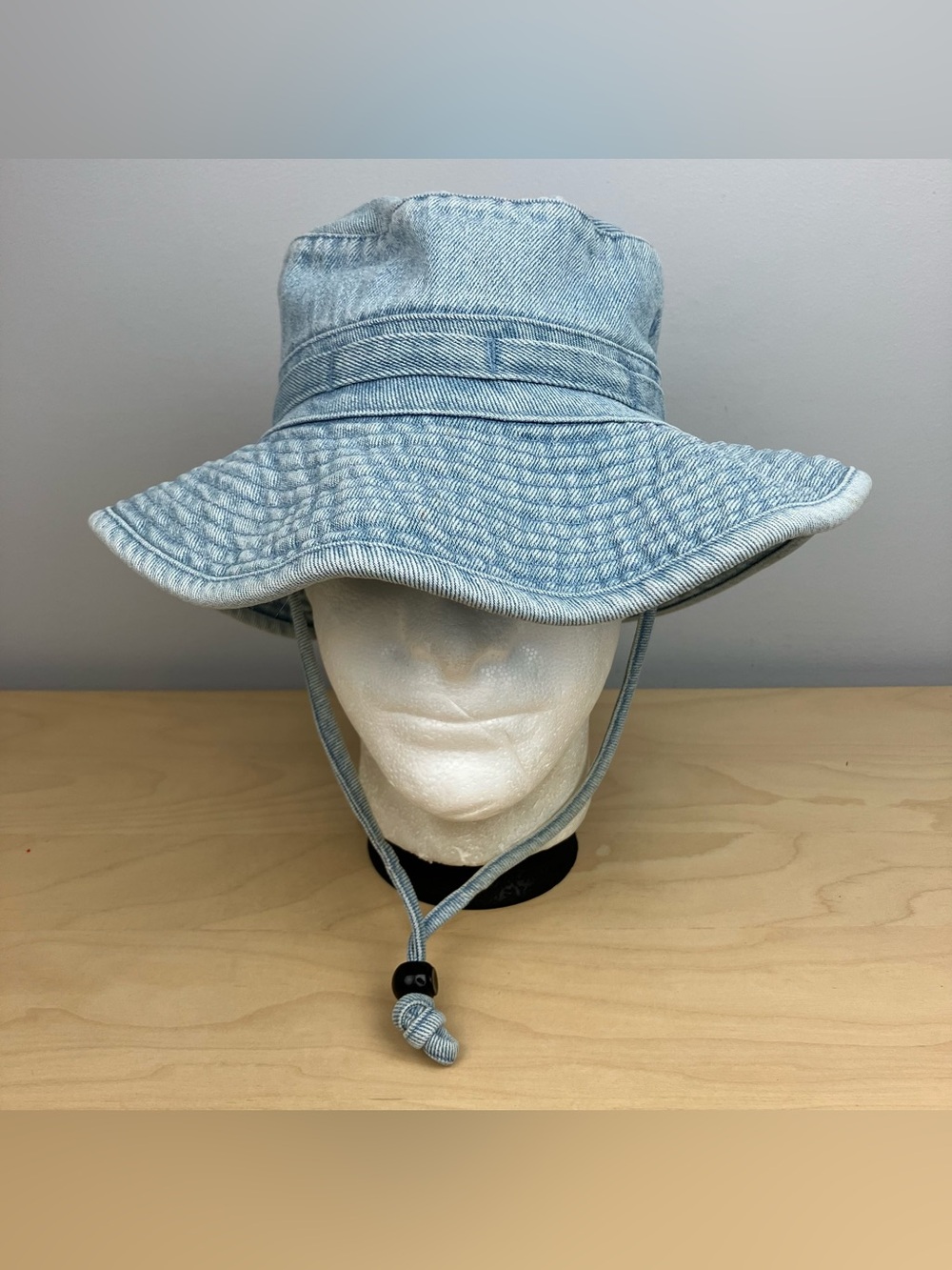 VTG Dorfman Pacific Blue Denim Light Wash Bucket Sun Hat Size Medium (Women’s?)